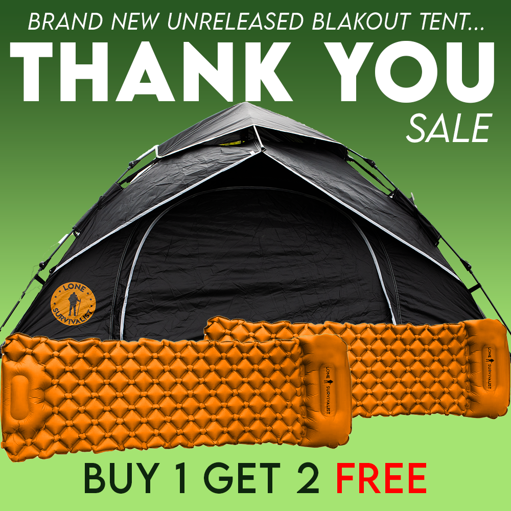 Buy 1 Brand New Unreleased Black-out Tent Get 2 FREE Mattresses!